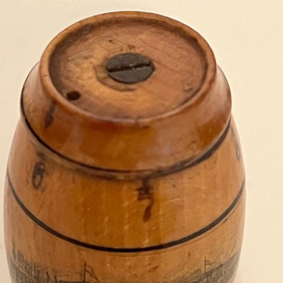 Antique Wooden Sewing Needle Barrel Case, Patented, Chicago World's Fair - Picture 5 of 9